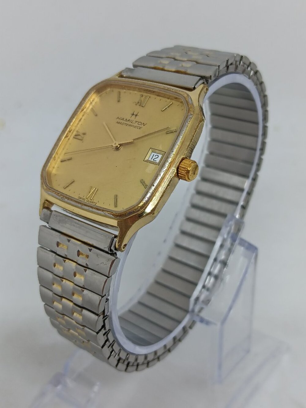 VINTAGE 1991 Hamilton Masterpiece 9742 Men's 30mm x 31mm Swiss Quartz Watch
